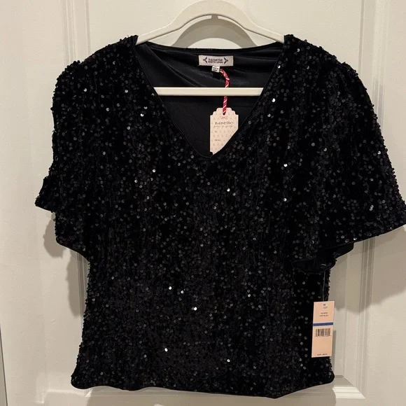 Nanette Lepore Sequin Top - Picture 2 of 4